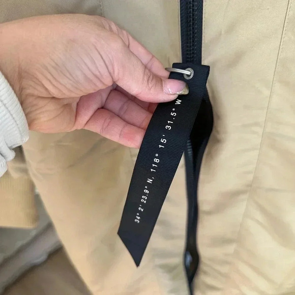 Beige Long Bomber Jacket Women’s Size M - Daniel Patrick - Picture 3 of 6